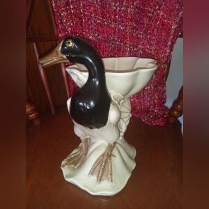 Vintage 1978 Fitz And Floyd Mallard Duck Compote Trinket